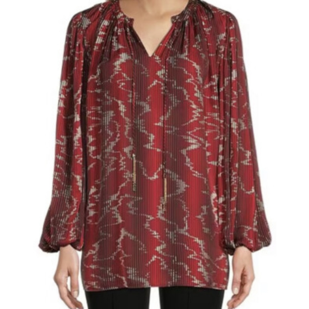Hugo Boss Leyela Blouse | Size US 8 | NWT | With Classic Gold Details